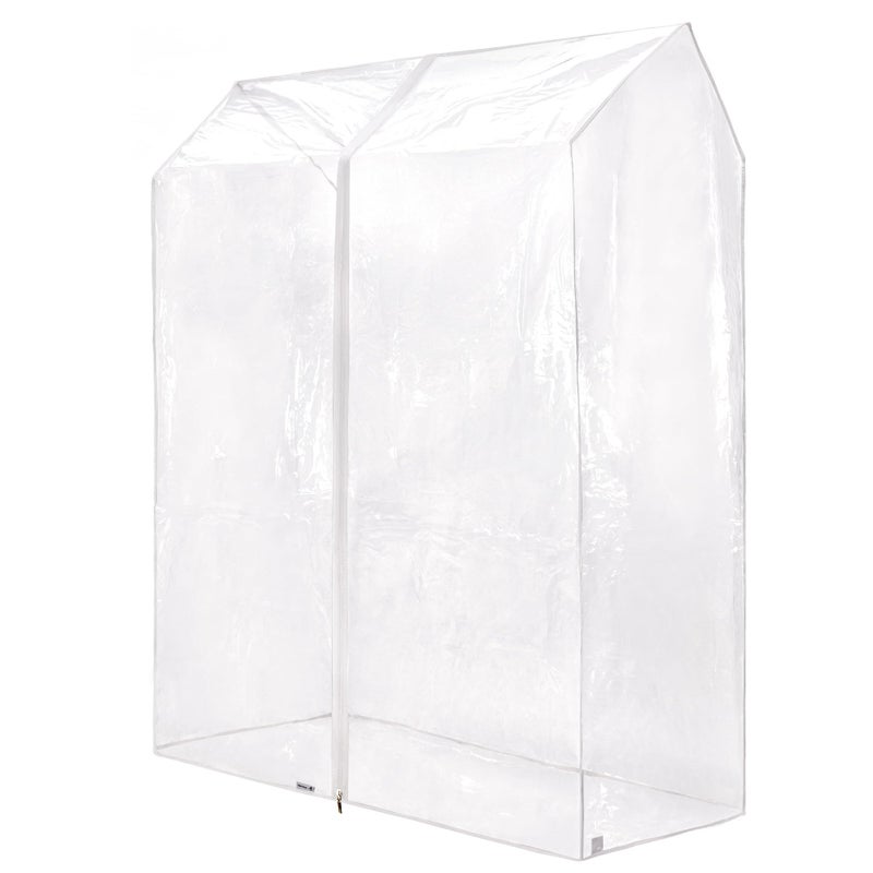 HANGERWORLD 4ft Clothes Garment Rack Cover for Open Closet Clear Showerproof COVER ONLY (48"x24"x65") - Image 2